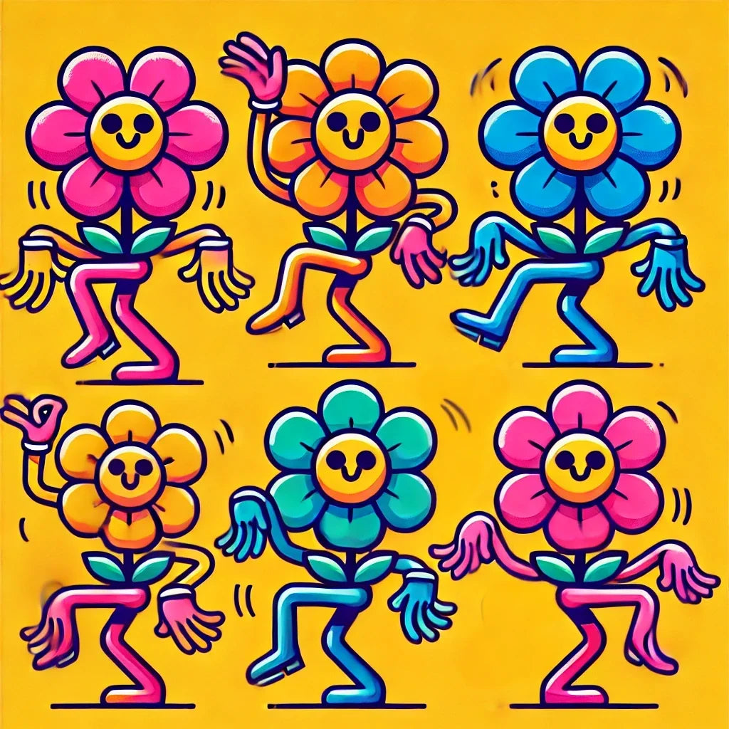 Playful Flowers Canvas