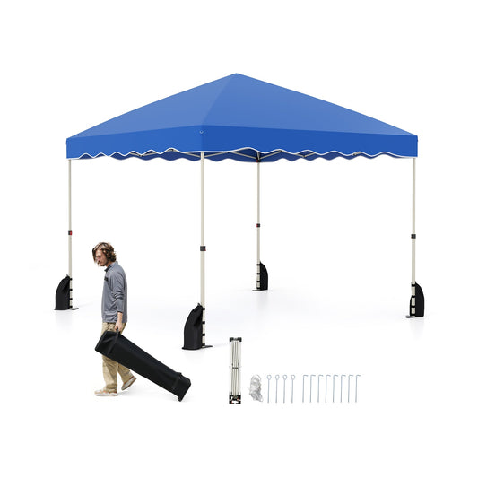 300 x 300 cm Pop up Canopy Tent with Wheeled Bag-Blue