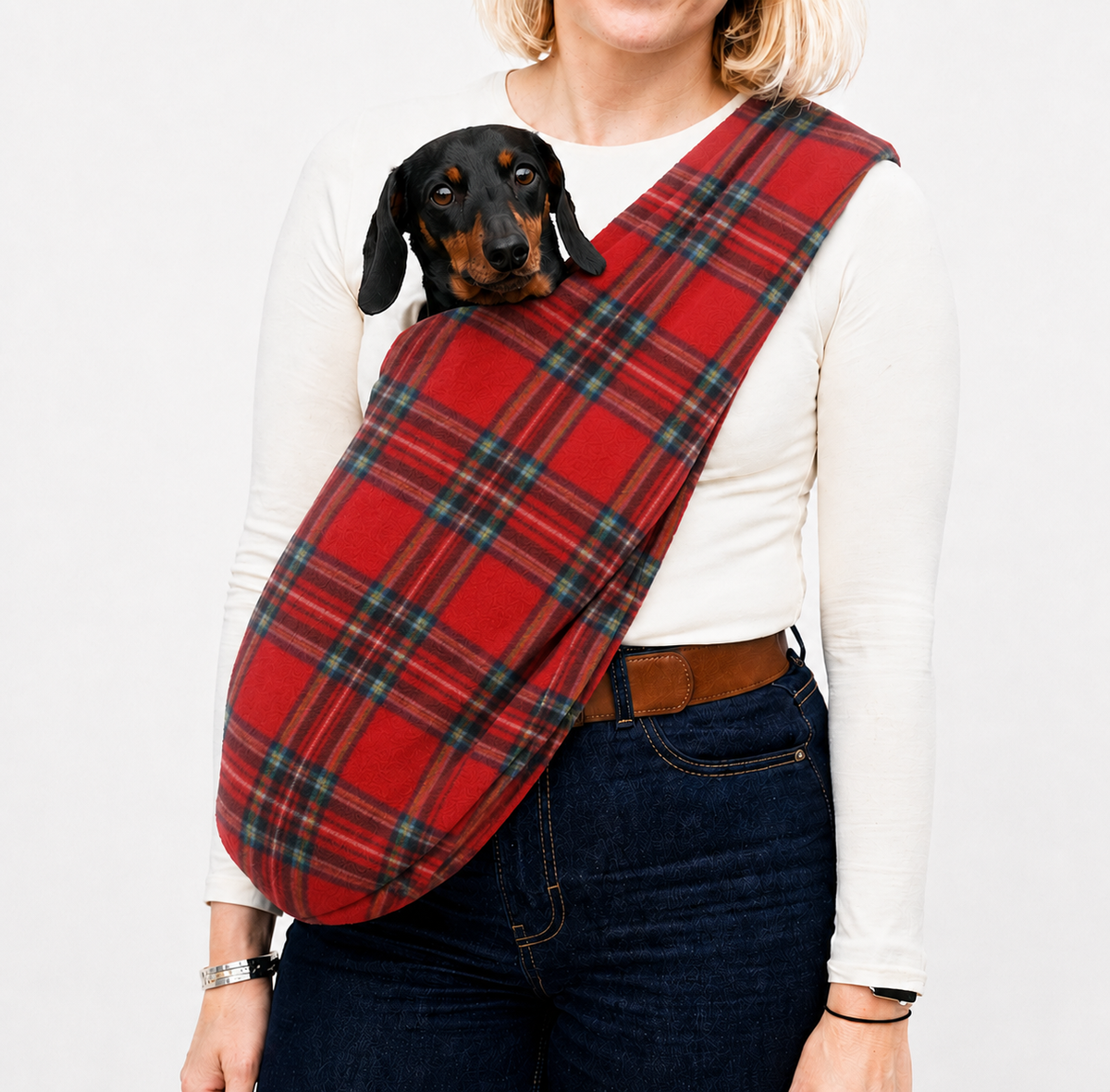 Patterned Fleece Dog Sling