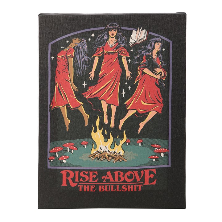 19x25cm Rise Above the Bullshit Canvas Plaque by Steven Rhodes