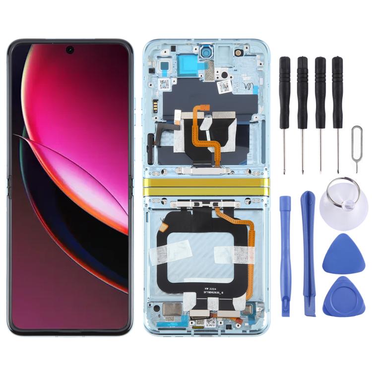 For Motorola Razr 40 Ultra XT2321-3 XT2321-1 XT2321-2 Original LCD Screen Digitizer Full Assembly with Frame, For Motorola Razr 40 Ultra/Razr+ 2023(Original)