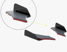 Maxton Design - Aftermarket  Street Pro Rear Side Splitters + Flaps Audi S3 Sportback 8Y Facelift