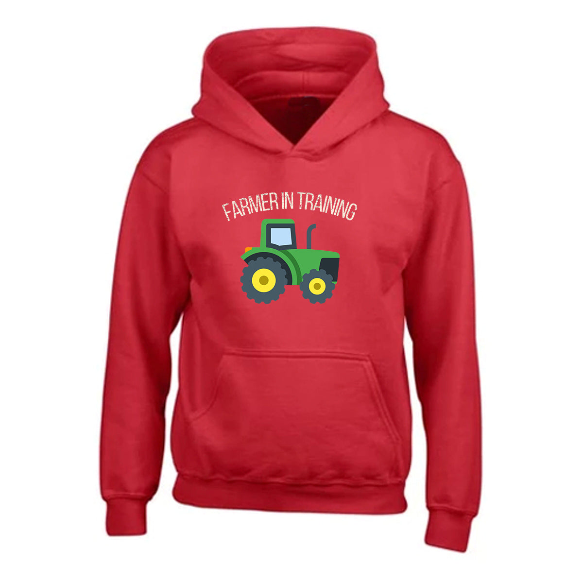 Kids Unisex "FARMER IN TRAINING" Tractor Printed Hoodie