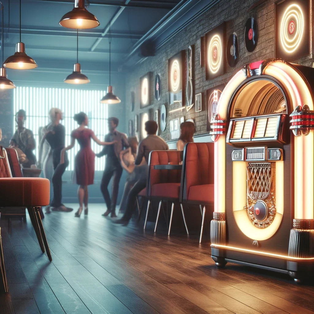 Retro Jukebox Lounge Canvas