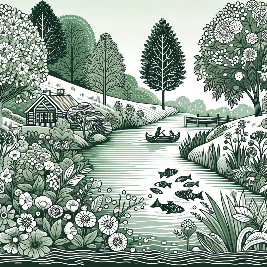 Riverbank Serenity Canvas