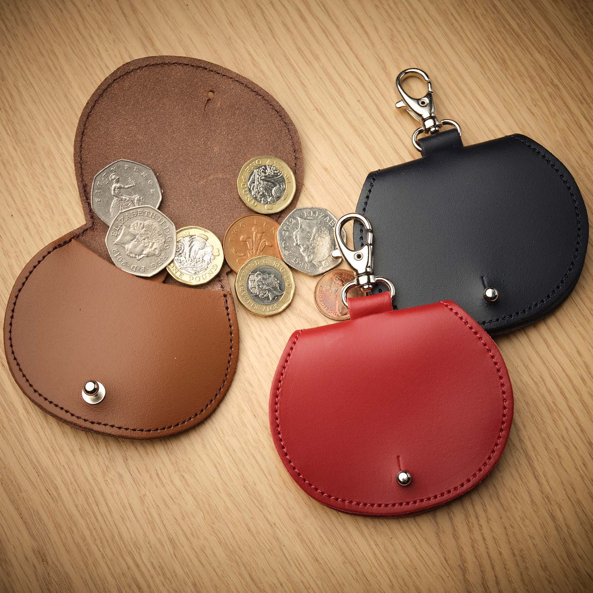 Zatchels Leather Mini Saddle Bag Coin Purse Charm – Dark Brown