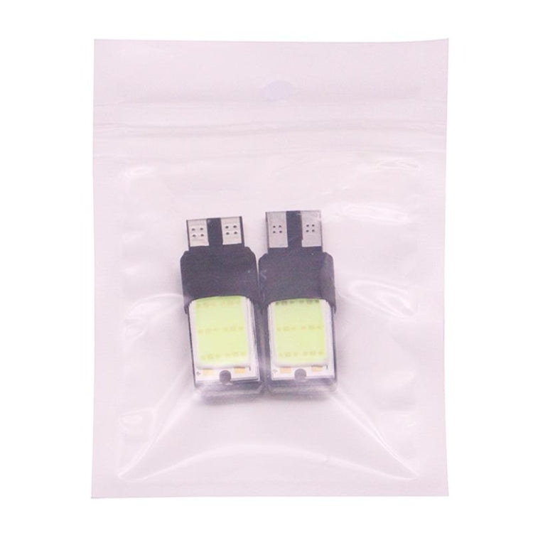 2 PCS T10 3W 160-180LM 2 LED Ice Blue COB LED Decode Car Clearance Lights Lamp, DC12V, 2 LED COB LEDs, COB LEDs