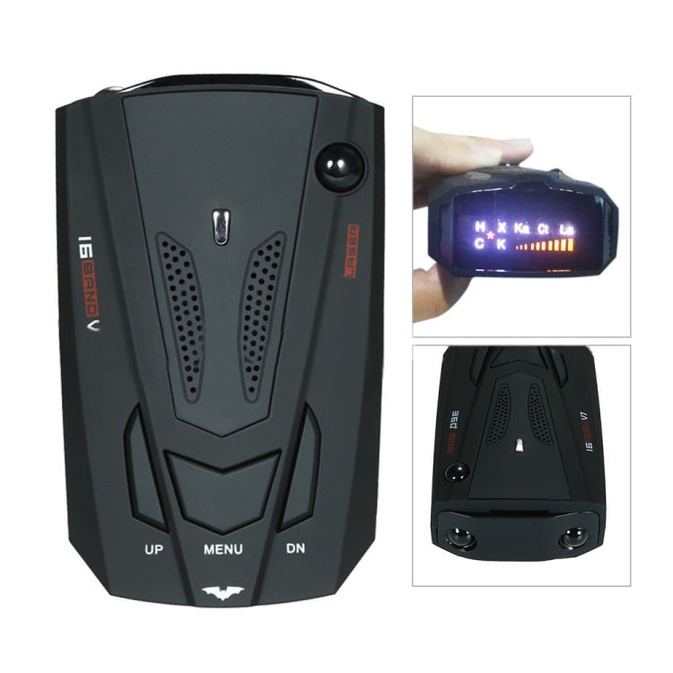 V7 Car Anti-Police Radar Detector 360 Protection Defense Laser Detection, Built-in Russian & English Voice Broadcast, V7 (Dark Blue), V7 (Black)
