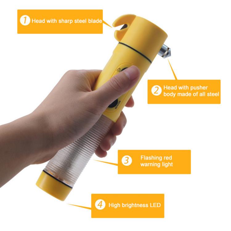 4 in 1 Multi-function Emergency LED Flashlight for Auto-used