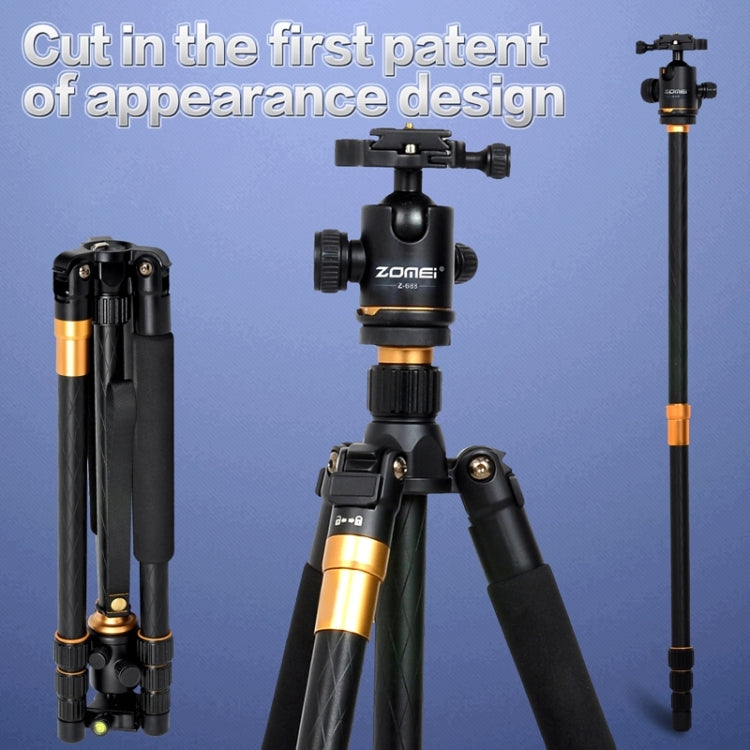 ZOMEI Z688 Portable Professional Travel Magnesium Alloy Material Tripod Monopod with Ball Head for Digital Camera, Z688
