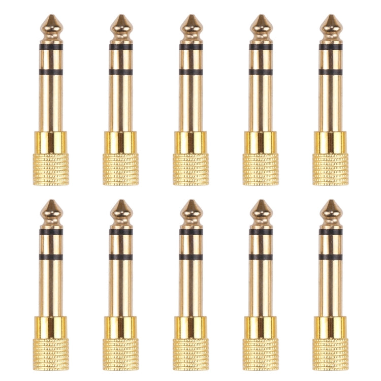 6.35mm Male to 3.5mm Female Audio Jack Adapters (10 Pcs in One Package, the Price is for 10 Pcs), 6.35mm Male to 3.5mm Female