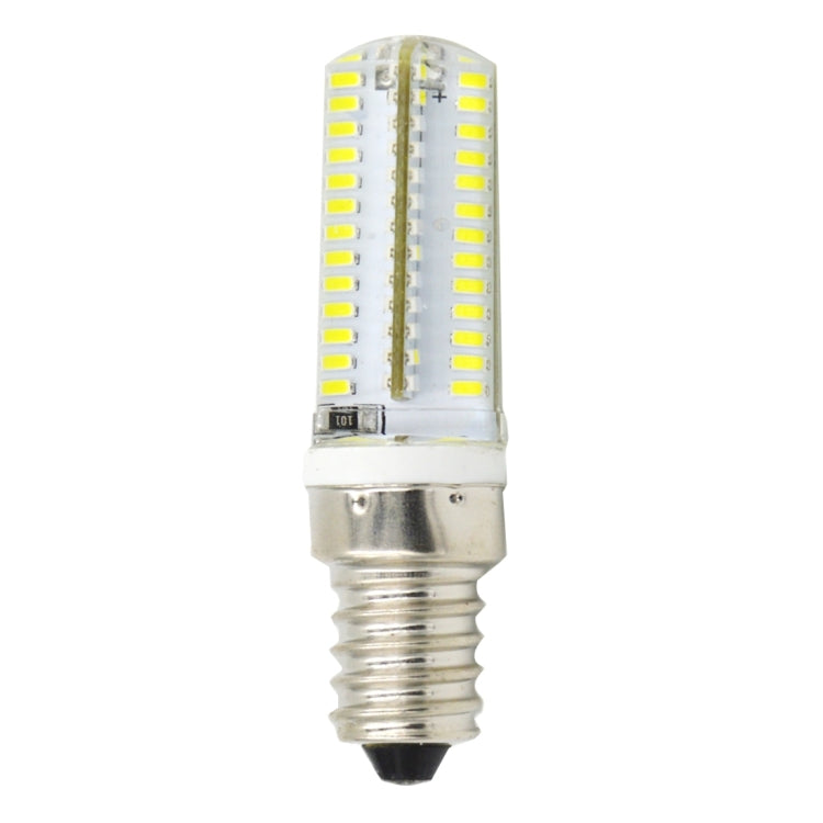 E14 5W 400LM 104 LED SMD 3014 Silicone Corn Light Bulb, AC 220V (Warm White Light), 5W