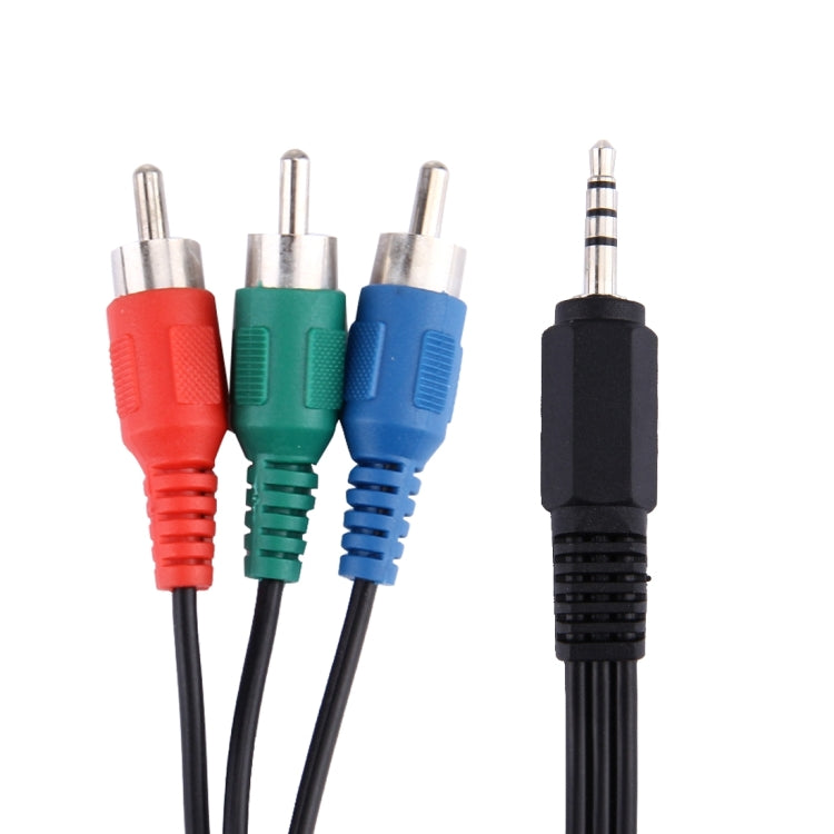 1.5m Jack 3.5mm RGB Component Video Cable, 3.5mm to 3 RCA, Length: 1.5m