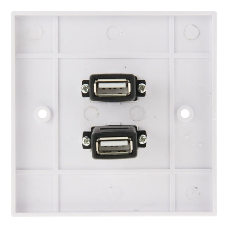 Dual USB 2.0 Female Plugs Home Wall Charger Plate Wall Plate Panel, 2 Ports USB 2.0
