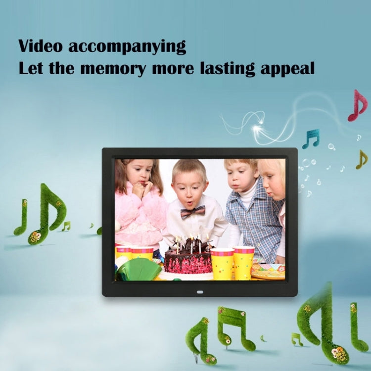 14 inch LED Display Multi-media Digital Photo Frame with Holder & Music & Movie Player, Support USB / SD / MS / MMC Card Input