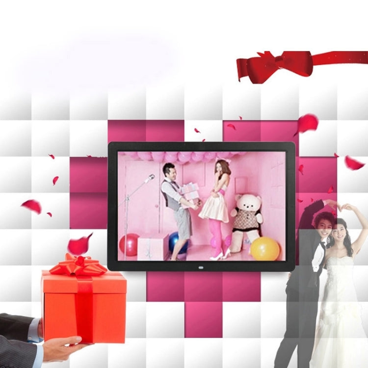 17 inch HD 1080P LED Display Multi-media Digital Photo Frame with Holder & Music & Movie Player, Support USB / SD / MS / MMC Card Input, 17 inch