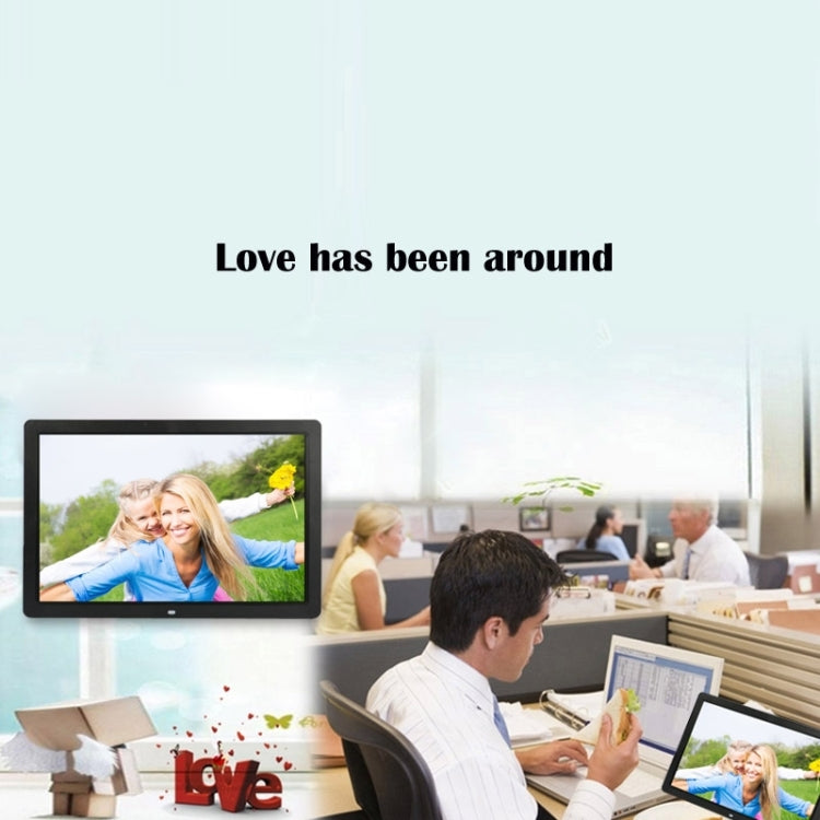 17 inch HD 1080P LED Display Multi-media Digital Photo Frame with Holder & Music & Movie Player, Support USB / SD / MS / MMC Card Input, 17 inch