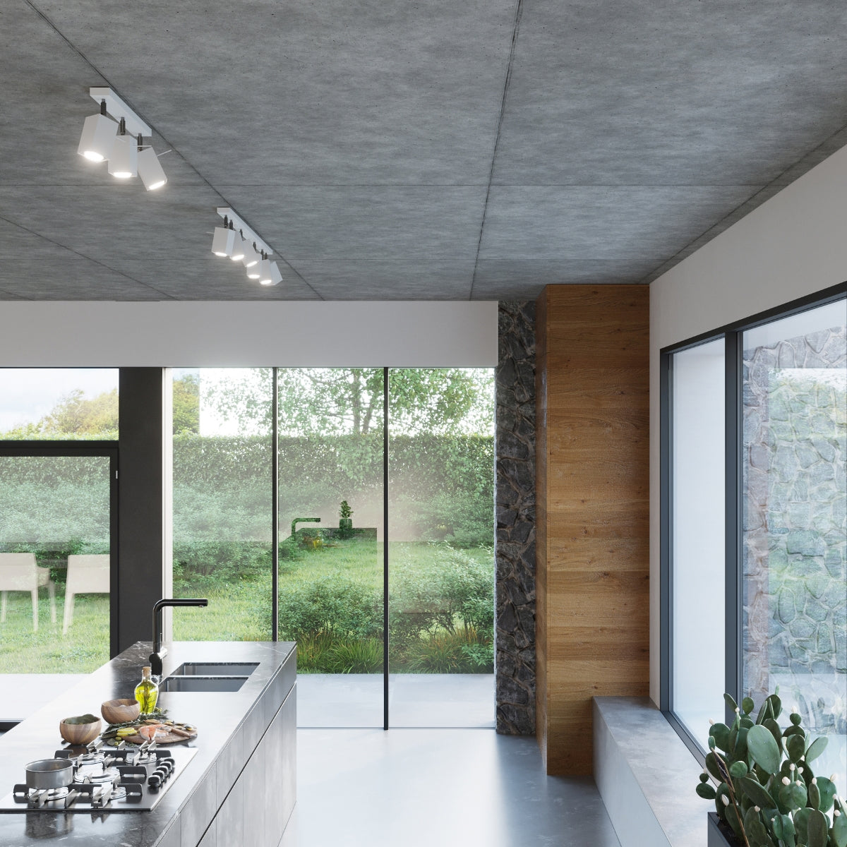 Ceiling lamp steel Merida modern Design GU10