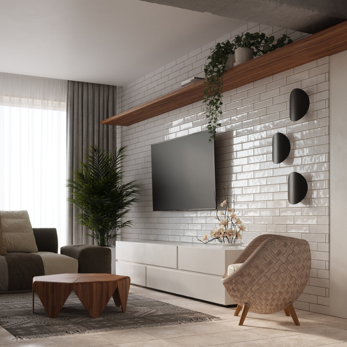 Wall lamp steel Senses modern Design G9