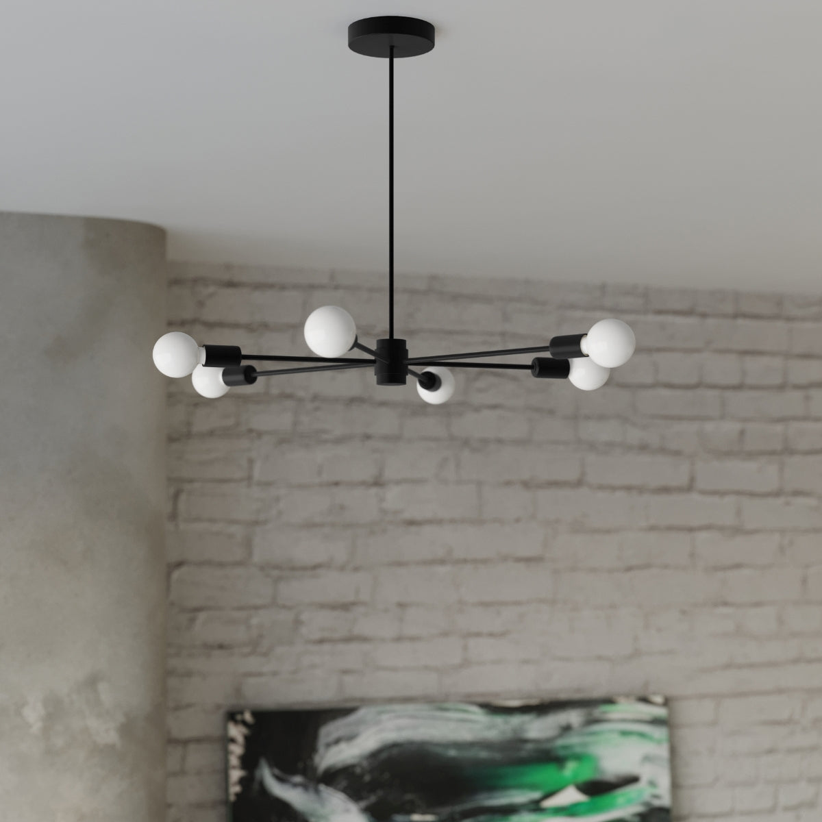 Chandelier steel Lango modern Design E27