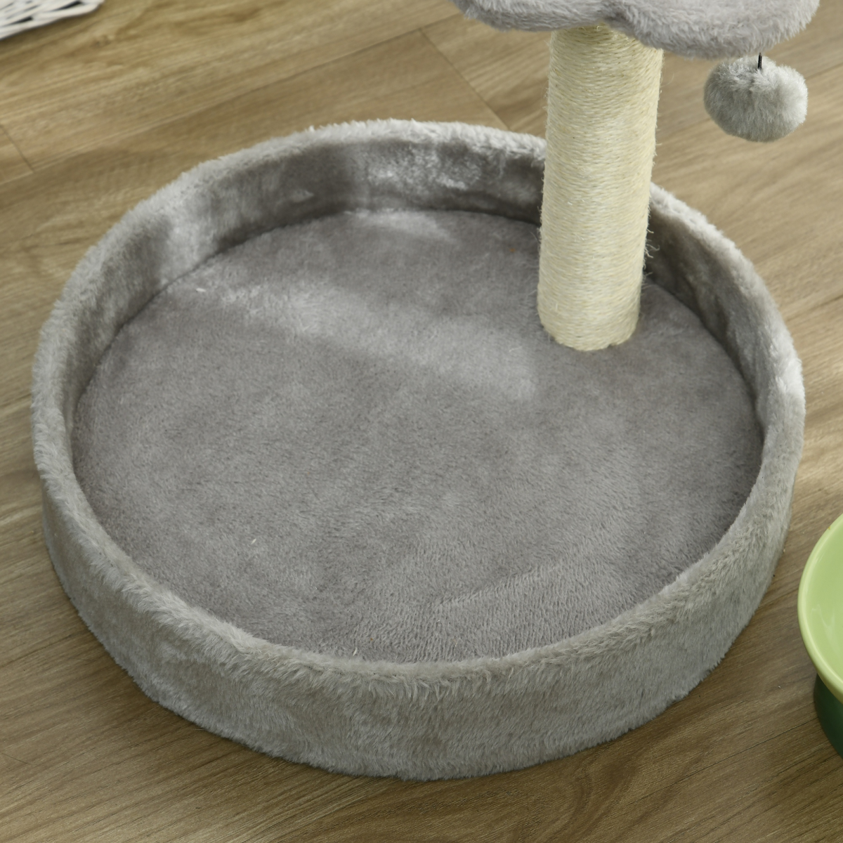 44cm Cat Tower with Jute Cat Scratching Post, Cat Claw Shape, Brown
