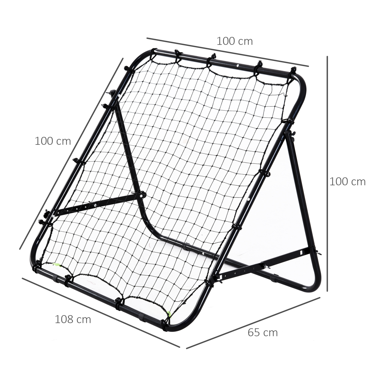 HOMCOM Rebounder Net Kids Adults Football Training Aid Adjustable