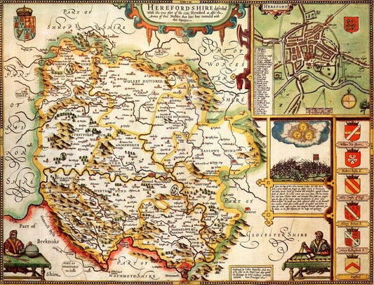 Herefordshire Historical Map 1000 Piece Jigsaw Puzzle (1610)