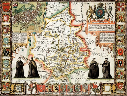 Cambridgeshire Historical Map 1000 Piece Jigsaw Puzzle (1610)