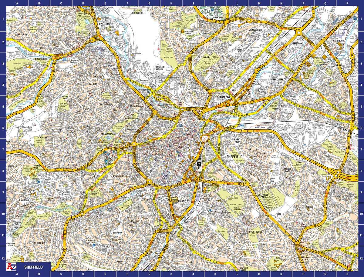 A to Z Map of  Sheffield 1000 Piece Jigsaw