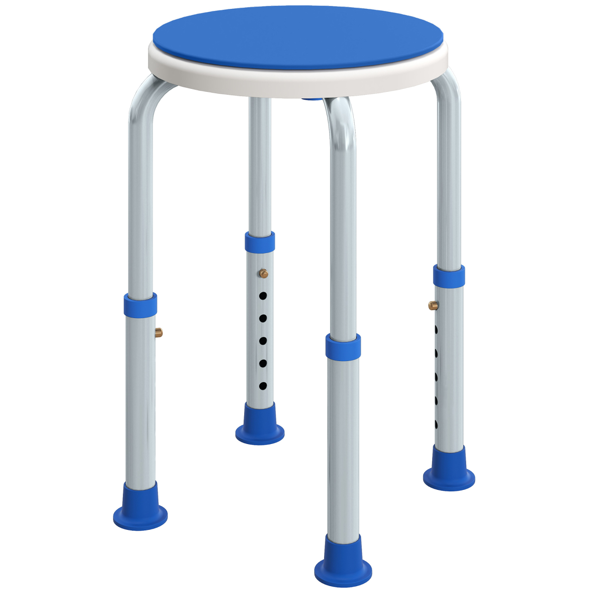 HOMCOM 360 Degree Swivel Shower Stool with Non-Slip Feet for Disabled