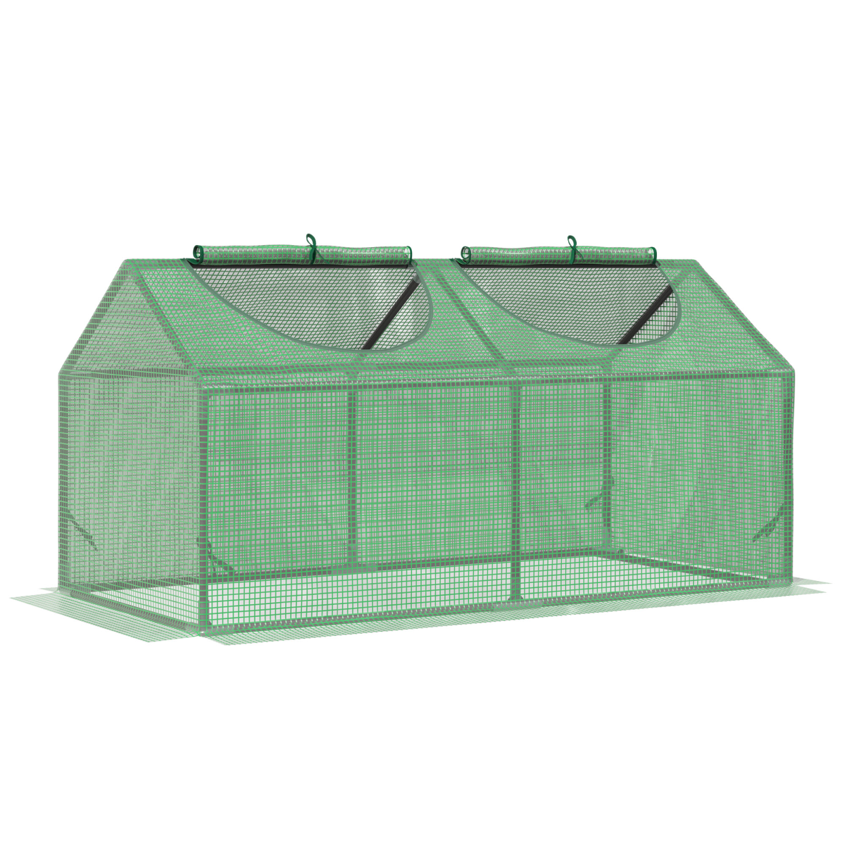Mini Greenhouse With 2 Windows, Plant Flower Herbs Growing 120cmx60cmx60cm