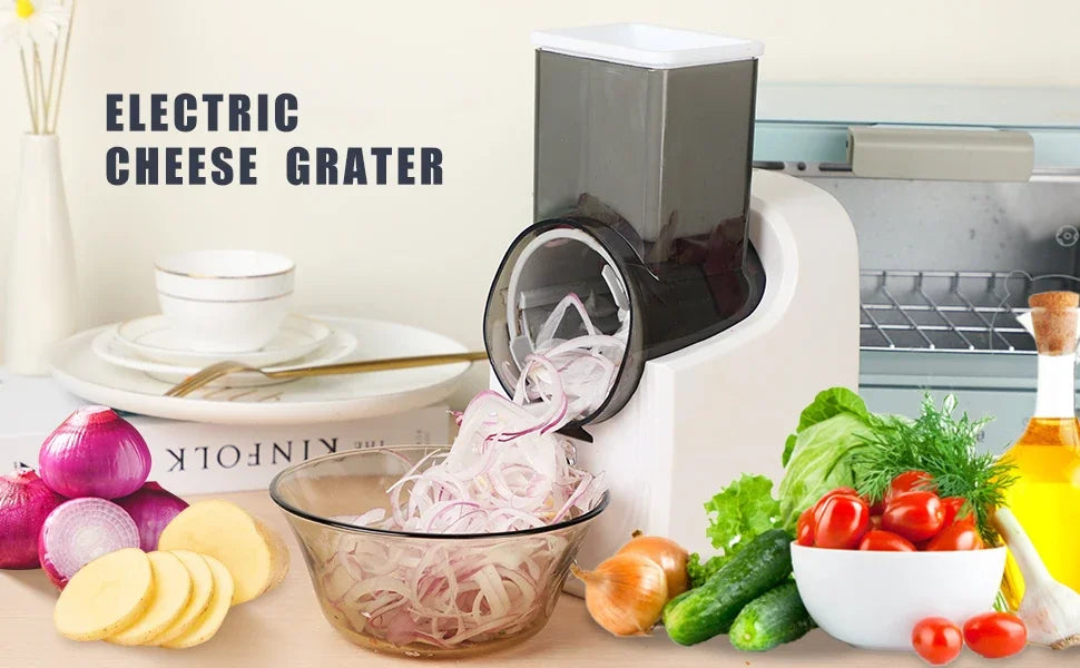 Electric Cheese Grater Electric Slicer Shredder Electric Vegetable Slicer Salad Maker  Fruit Cutter Food Processor Spiralizer
