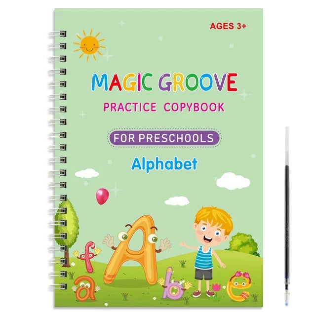Magic Copybook Drawing Toys for Kids Montessori Reusable Pen Control Training Writing Sticker Learning Educational Toy Children