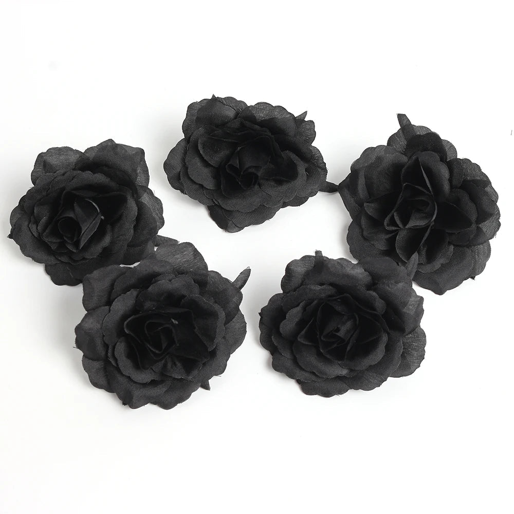 Elegant Black Artificial Flowers - Perfect for Weddings & Home Decor