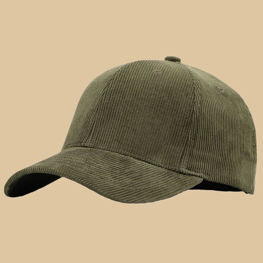 Oversized Corduroy-Style Baseball Cap – 56–65 cm