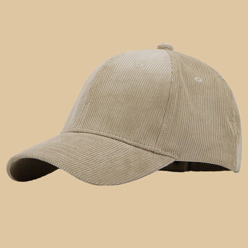 Oversized Corduroy-Style Baseball Cap – 56–65 cm