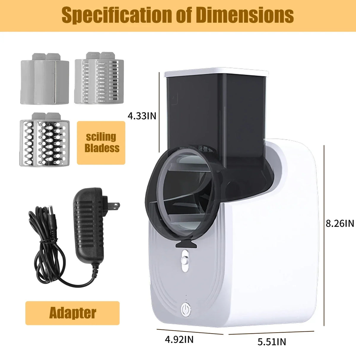 Electric Cheese Grater Electric Slicer Shredder Electric Vegetable Slicer Salad Maker  Fruit Cutter Food Processor Spiralizer