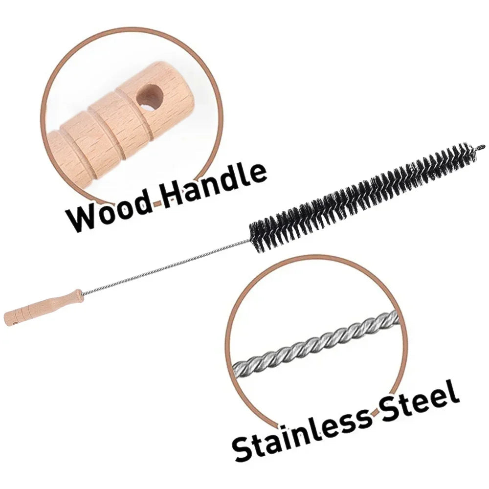 Flexible Long Pipeline Cleaning Brush Reusable Pipework Brush with Handle Dryer Vent Cleaning Kit for Bathroom Toilet Kitchen