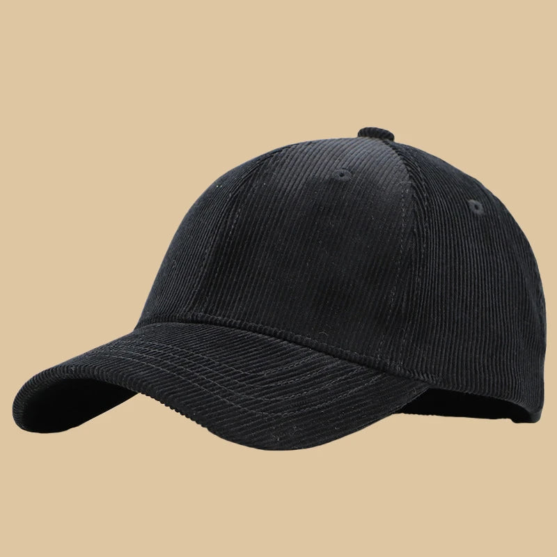 Oversized Corduroy-Style Baseball Cap – 56–65 cm