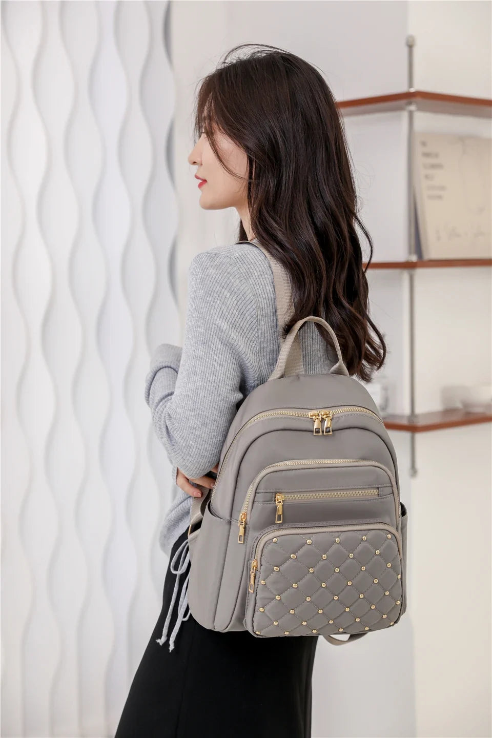 Fashion Bagpack Women High Quality Nylon Backpacks Female Big Travel Back Pack Large School Bags for Teenage Girls Shoulder Bag