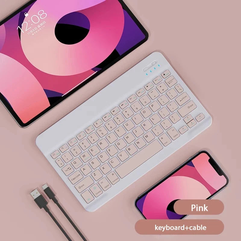 10 inch Magnetic Tablet Keyboard for iPad 2024 10.9 11 10.2 Bluetooth Rechargeable Keyboards for Xiaomi 6 Huawei Matepad 11.5