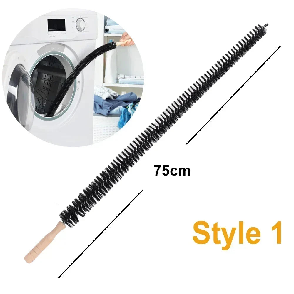 Flexible Long Pipeline Cleaning Brush Reusable Pipework Brush with Handle Dryer Vent Cleaning Kit for Bathroom Toilet Kitchen