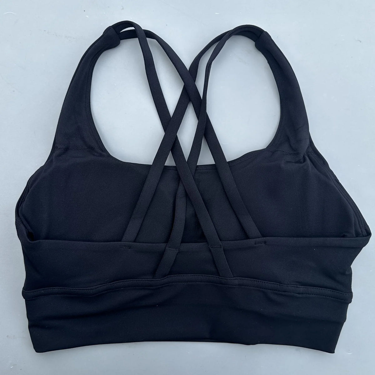 Solid Color Soft Cross Back Women Fitness Bra Tights Yoga Vest High Strength Shockproof Gym Sports Top Push Up With Chest Pad