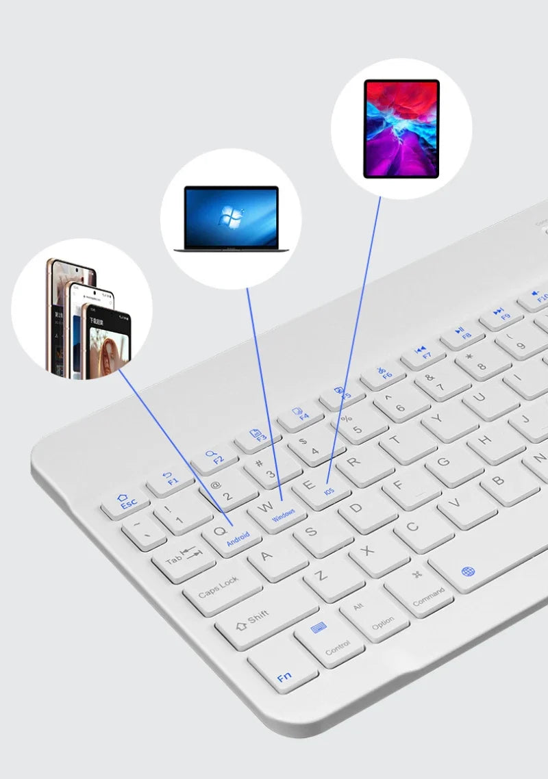 10 inch Magnetic Tablet Keyboard for iPad 2024 10.9 11 10.2 Bluetooth Rechargeable Keyboards for Xiaomi 6 Huawei Matepad 11.5