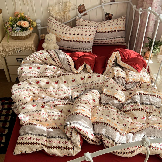 Seersucker-Style Duvet Cover – Single or Set Options