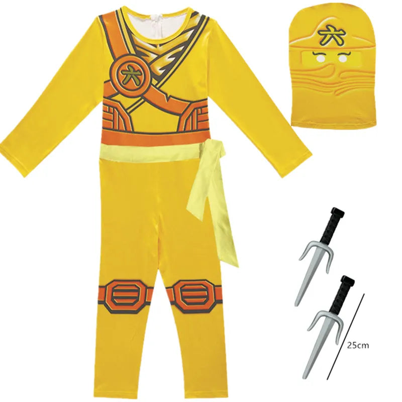 Kids Ninja Costume, Deluxe Samurai Outfit, Halloween Dress Up Ninjago Costumes For Boys Girls, Kids Clothes For Performance Part