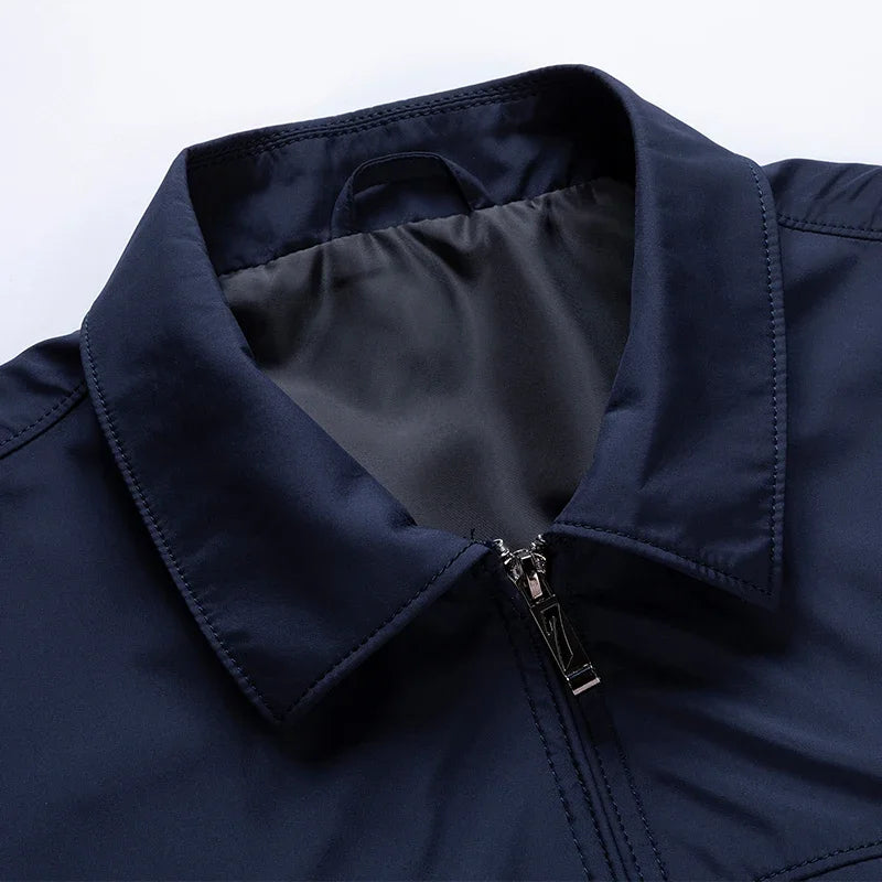 Men's Casual Zip-Up Jacket – Black or Blue