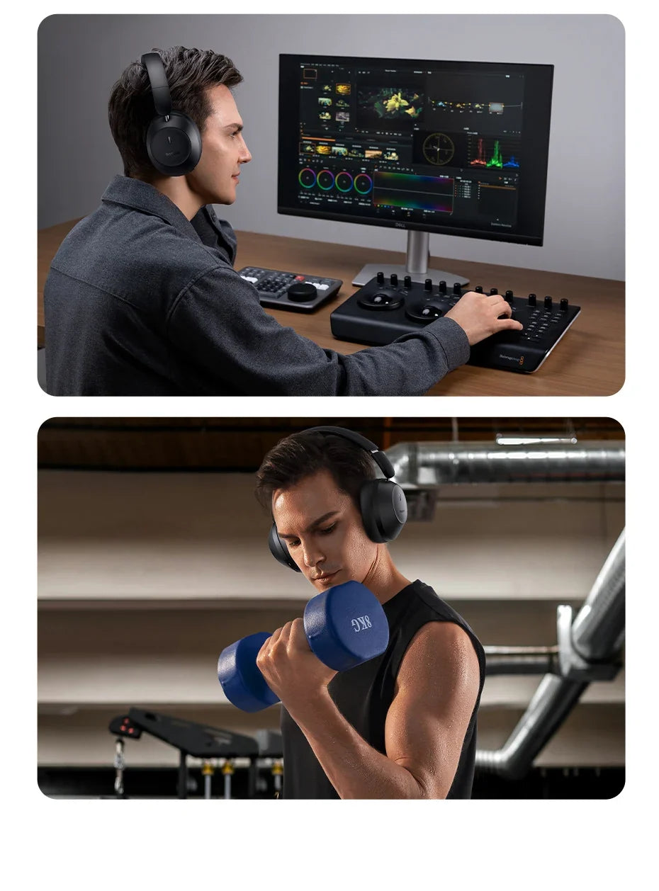 Baseus Bass 30 Max Wireless Headset Bluetooth 5.3 Over Headphones Bass-Enhancing 40mm Diaphragm Ultra Low Latency Earphones 50H