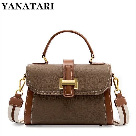 YANATARI Women's Square Crossbody Bag – Grey or Beige