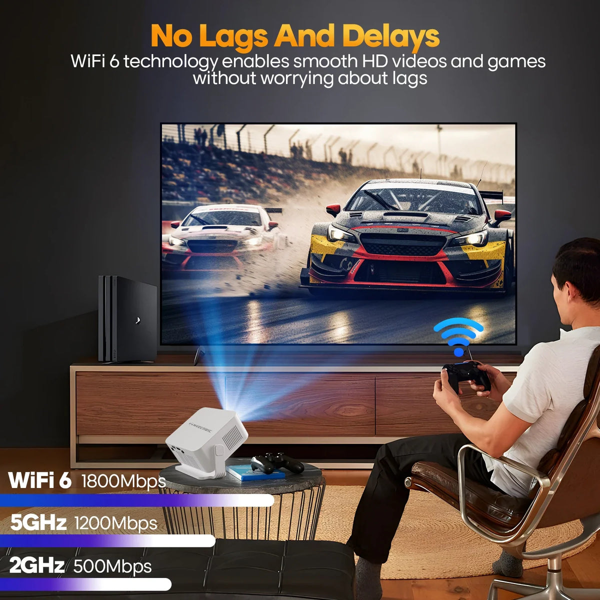 Magcubic Auto Focus Home Cinema 4K Projector 400ANSI 8K Native 720P HY300 Max